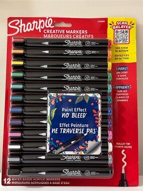 NEW Sharpie Creative Markers Water Based Bullet Tip